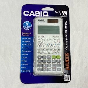 Casio fx-115ES PLUS 2nd Edition Scientific Calculator - White and Gray
